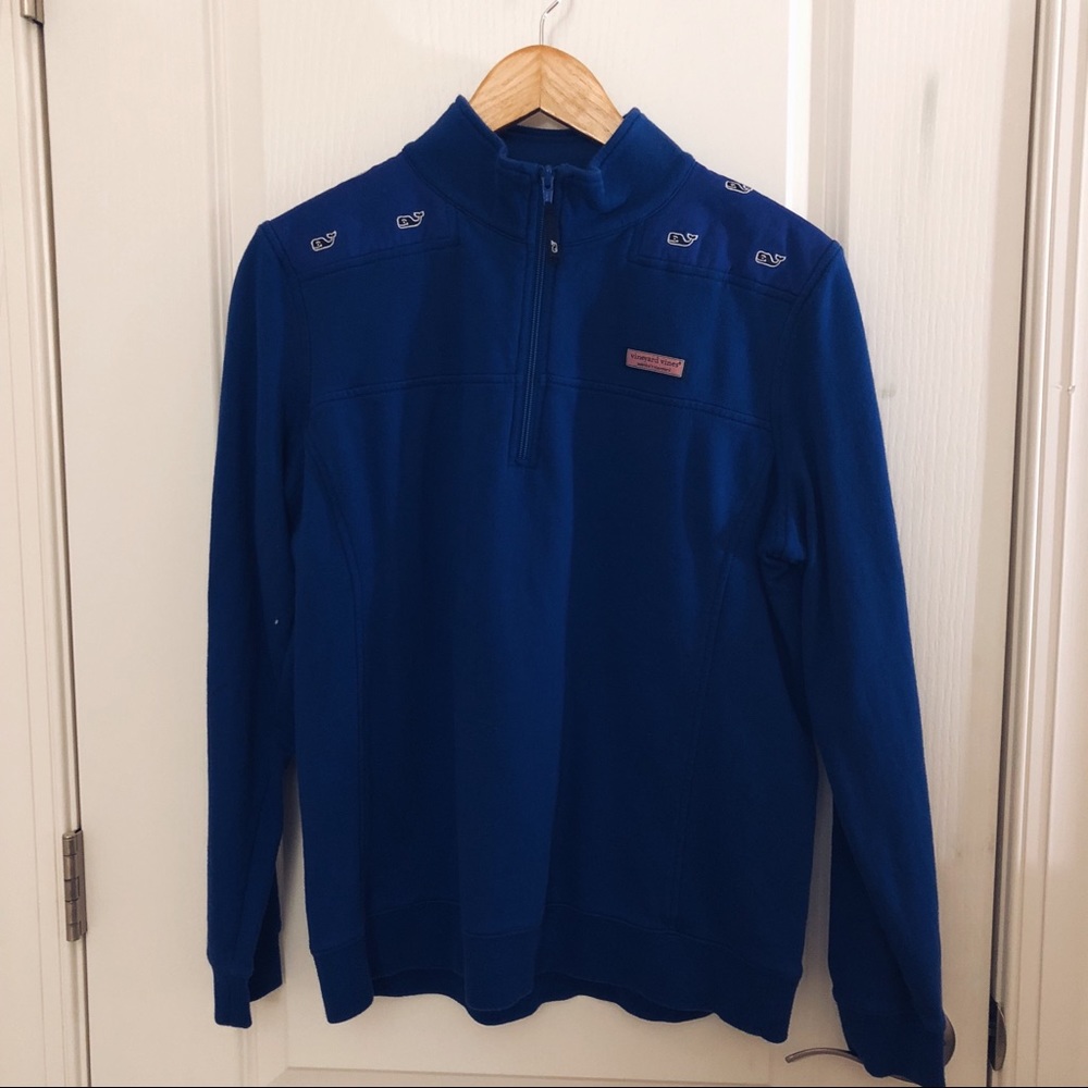 blue women’s vineyard vines quarter zip